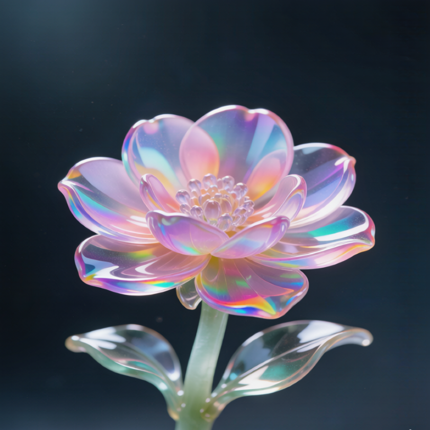 Rainbow Crystal Rose of Sharon A