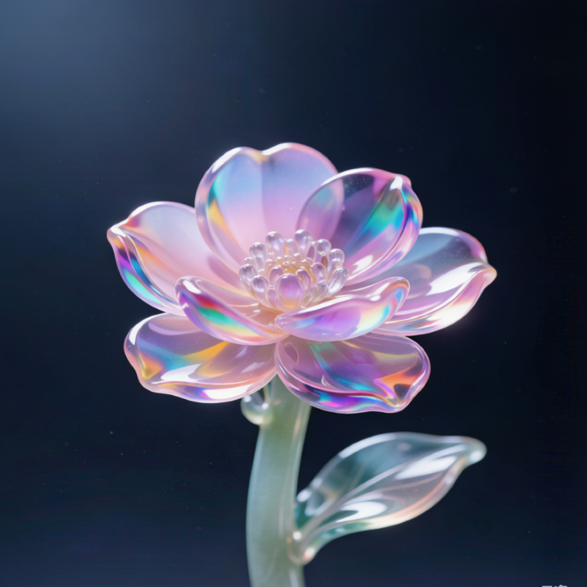 Rainbow Crystal Rose of Sharon C