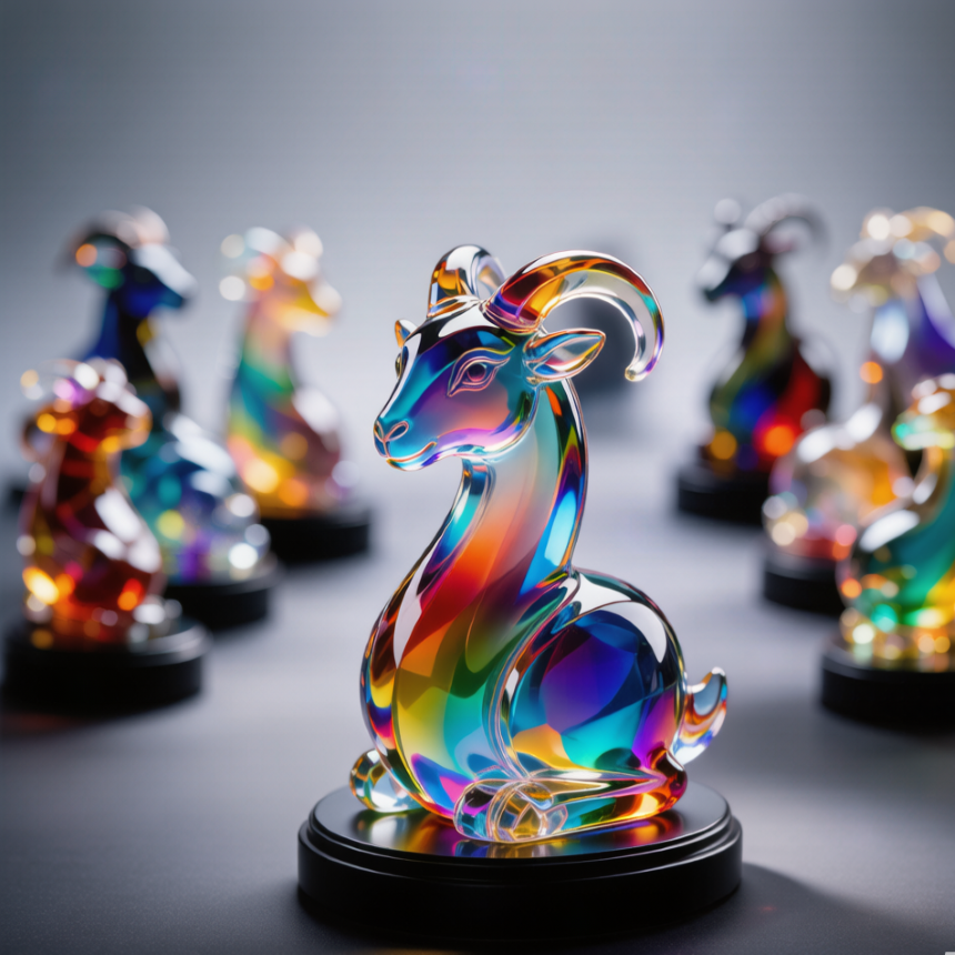 Crystal Zodiac Goat A