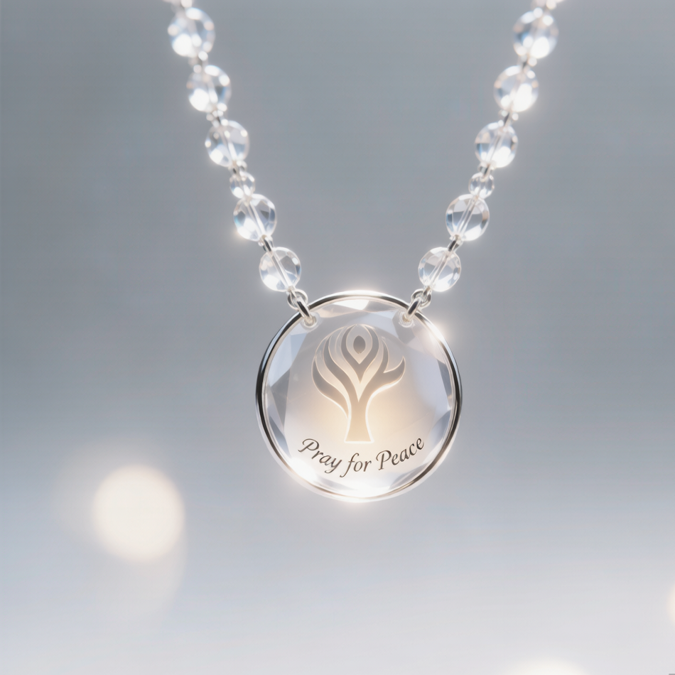 Rainbow Crystal Love Necklace A